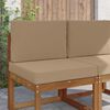 vidaXL Sofakissen f&uuml;r drau&szlig;en 2 pcs Taupe Polyester
