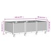 vidaXL Pflanzkasten mit Rollen Schwarz 150x80x54 cm PP