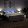 vidaXL Boxspringbett mit Matratze Taupe 200x200 cm Stoff