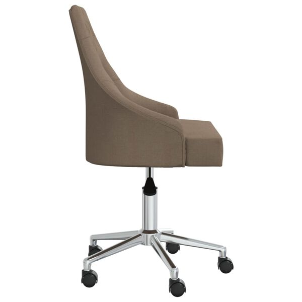 vidaXL Esszimmerst&uuml;hle 4 Stk. Drehbar Taupe Stoff