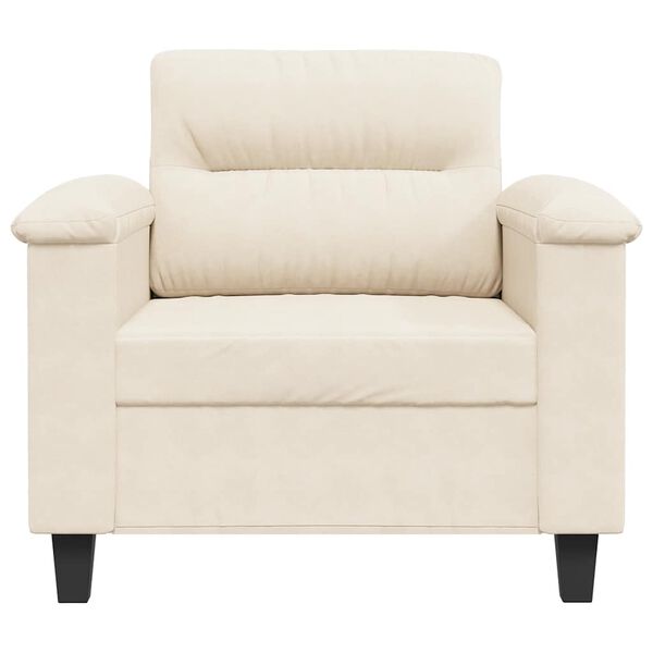 vidaXL Sessel Beige 60 cm Mikrofasergewebe
