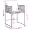 vidaXL 7-tlg. Garten-Essgruppe mit Kissen Beigemischung Poly Rattan