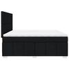 vidaXL Boxspringbett mit Matratze Schwarz 200x200 cm Stoff