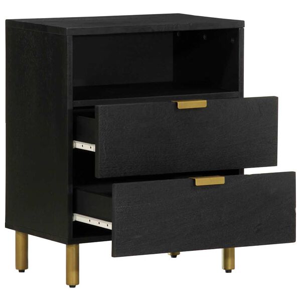 vidaXL Nachttisch Schwarz 50x33x62 cm Holzwerkstoff
