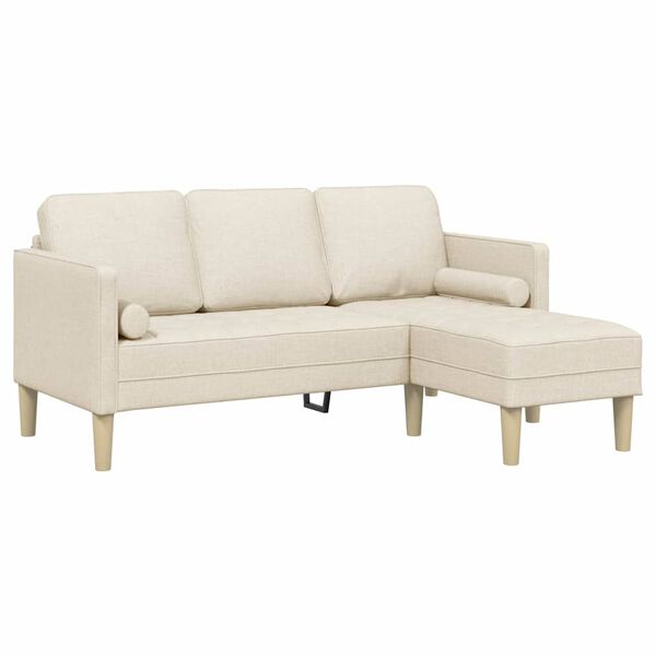 vidaXL Sofa Set mit Kissen Leinen 173 x 131 x 67 cm Polyester