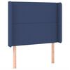 vidaXL LED Kopfteil Blau 103x16x118/128 cm Stoff
