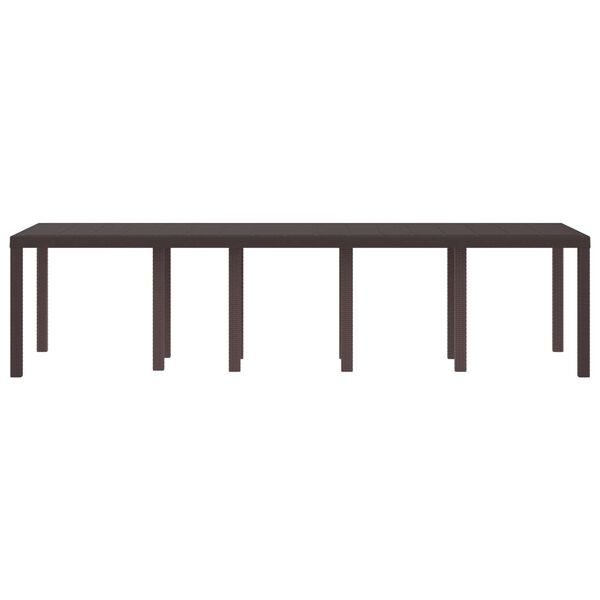 vidaXL Gartentisch Braun 300 x 100 x 73 cm Poly-Rattan