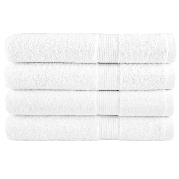 vidaXL Premium Handt&uuml;cher SOLUND 4 Stk. Wei&szlig; 100x200 cm 600 g/m&sup2;