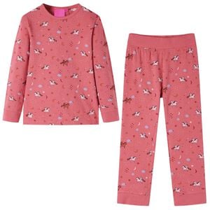 vidaXL Kinderpyjama mit Langen &Auml;rmeln Altrosa 92