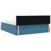 vidaXL Ottoman-Bett mit Matratzen Dunkelblau 180x200 cm Samt