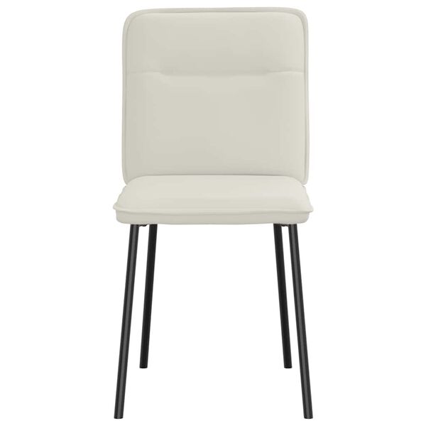 vidaXL Esszimmerstühle 6 Stk. Creme Samt