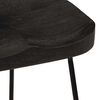 vidaXL Barhocker 2 Stk. Schwarz 46x38x52 cm Mango Massivholz