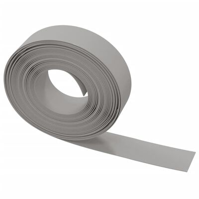 vidaXL Rasenkante Grau 10 m 15 cm Polyethylen