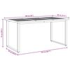 vidaXL Garten Essgruppe 7 pcs Grau Massivholz Akazie