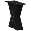 vidaXL Couchtischbeine X-Form 2 Stk. Schwarz 30x(30-31) cm Stahl
