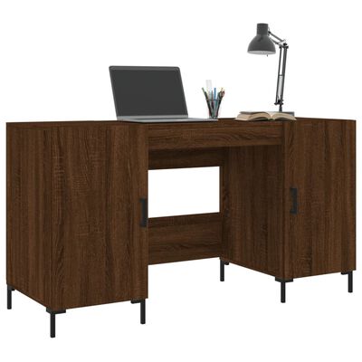 vidaXL Schreibtisch Braun Eichen-Optik 140x50x75 cm Holzwerkstoff