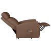 vidaXL Massagesessel mit Aufstehhilfe Braun Kunstleder