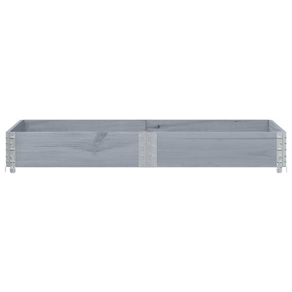vidaXL Pflanzkasten Grau 150x50 cm Massivholz Kiefer