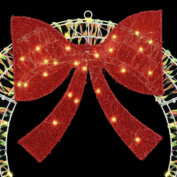 vidaXL Kranz mit 150 LEDs Warmwei&szlig; 120 cm Haustier