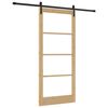 vidaXL Schiebet&uuml;r ORKDAL Natur 93 x 211 cm Massivholz Kiefer und Glas