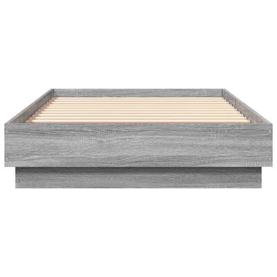 vidaXL Bettgestell Grau Sonoma 75x190 cm Holzwerkstoff