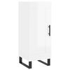 vidaXL Highboard Hochglanz-Wei&szlig; 34,5x34x180 cm Holzwerkstoff