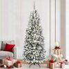 vidaXL K&uuml;nstlicher Weihnachtsbaum mit 300 LEDs mit St&auml;nder Wei&szlig; 210 cm