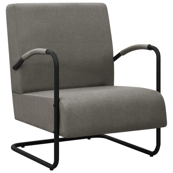 vidaXL Sessel Hellgrau Stoff