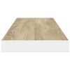 vidaXL Schweberegale 2 Stk. Eichen-Optik und Wei&szlig; 120x23,5x3,8 cm MDF