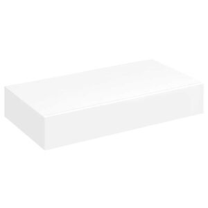 vidaXL Wandregal mit Schublade MDF Wei&szlig;