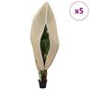 vidaXL Winterschutz fur Pflanzen 5 pcs Beige 1,55 x 1 m Vliesstoff