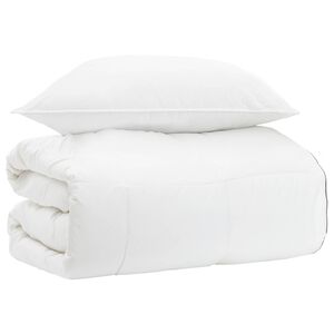 vidaXL Bettw&auml;sche-Set Wei&szlig; 135 x 200 cm Baumwolle, Bambus, Polyester