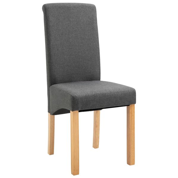 vidaXL Esszimmerst&uuml;hle 2 Stk. Grau Stoff