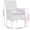 vidaXL 5-tlg. Garten-Essgruppe mit Kissen Grau Poly Rattan Akazie