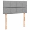 vidaXL Ottoman-Bett mit Matratze Hellgrau 90x200 cm Stoff