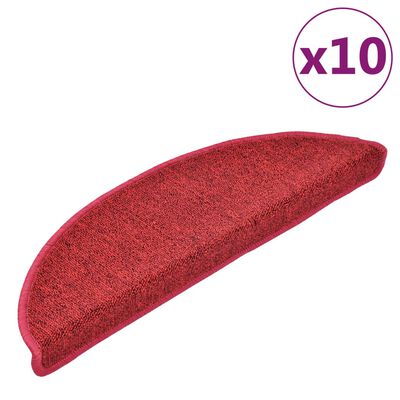 vidaXL Stufenmatten 10 Stk. 56x17x3 cm Bordeauxrot