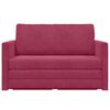 vidaXL Schlafsofa 110cm Weinrot Samt