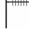 vidaXL Spitzenbogenzaun Schwarz 200 x 130 cm Pulverbeschichteter Stahl