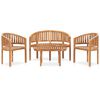 vidaXL 4-tlg. Garten-Lounge-Set Massivholz Teak
