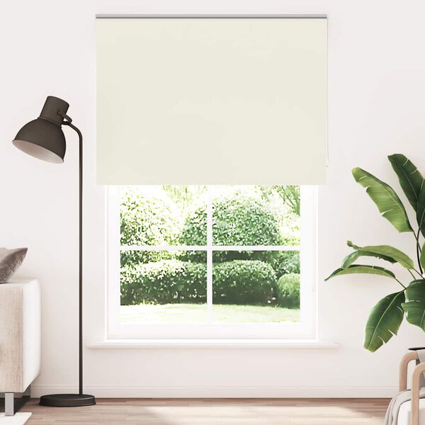 vidaXL Verdunkelungsrollo Cremewei&szlig; 145x210cm Stoffbreite 141,6cm