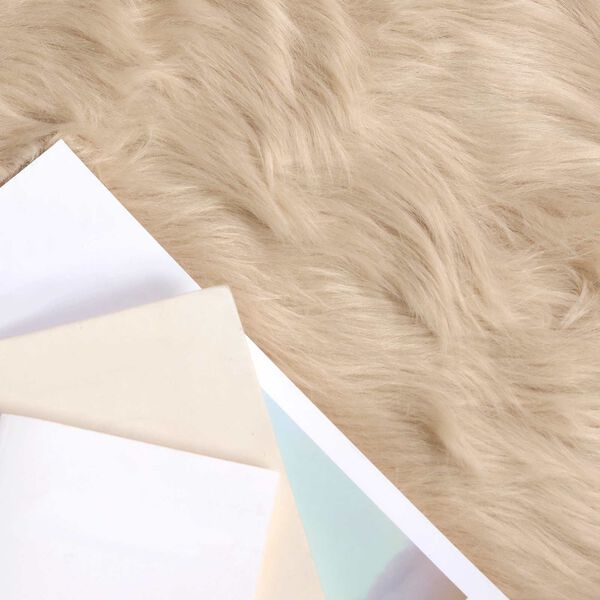 vidaXL Kunstschaffell Teppich Tafalla Beige 50 x 80 cm Polyester