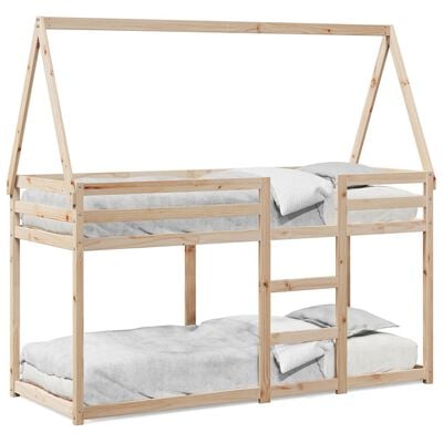 vidaXL Etagenbett ohne Matratze 90x200 cm Massivholz Kiefer