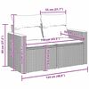 vidaXL Gartensofa-set mit Kissen 11 pcs Beige und Creme Poly-Rattan