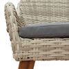 vidaXL Garten Essgruppe mit Kissen 5 pcs Hellgrau Poly-Rattan