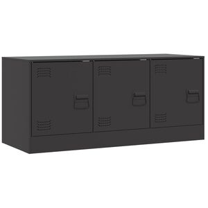 vidaXL TV-Schrank Schwarz 99x39x44 cm Stahl