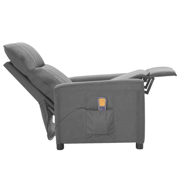 vidaXL Massagesessel Hellgrau Stoff
