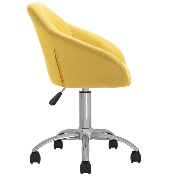 vidaXL Esszimmerst&uuml;hle 6 Stk. Drehbar Gelb Stoff