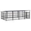 vidaXL Outdoor-Hundezwinger mit Dach Stahl 7,51 m&sup2;