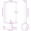 vidaXL Bartischbeine U-Form 2 Stk. Anthrazit 60x(100-101) cm Stahl