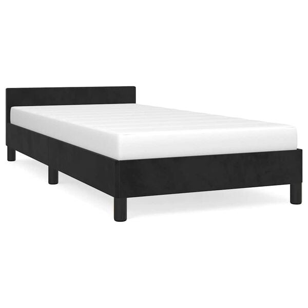 vidaXL Bettgestell ohne Matratze Schwarz 100x200 cm Samt